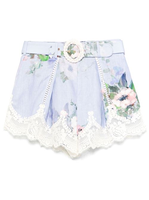 Shorts Everley ZIMMERMANN | 1803ARS255LIGHT BLUE WATERCOLOUR FLORAL